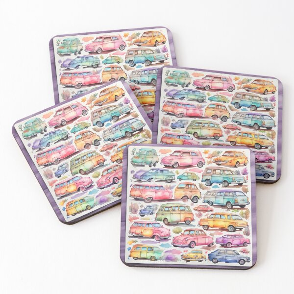 Item preview, Colorful pastel colored cars and other vehicles stickers designed and sold by stevanovicigor.
