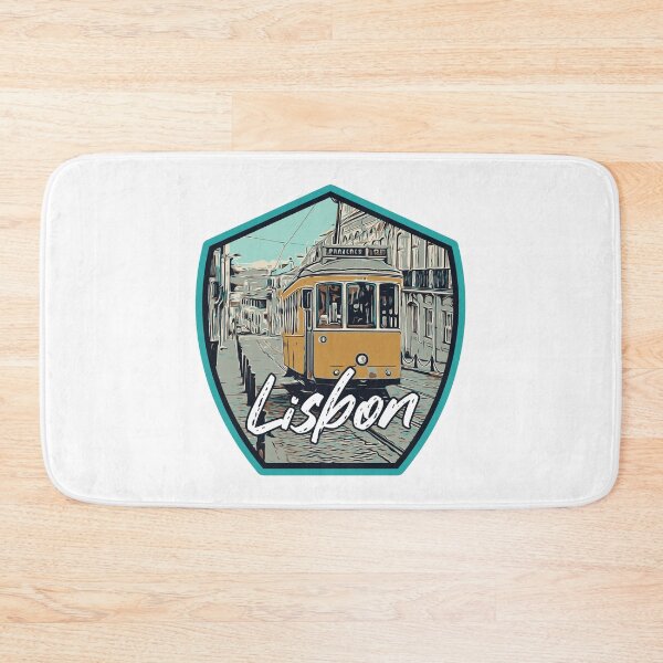 Item preview, Lisbon Iconic Tramway and Street Illustration designed and sold by Lemomo-artworks.