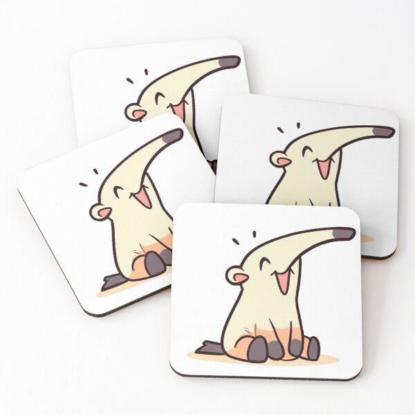 Item preview, Cartoon of a cute giggling anteater on designed and sold by ExtraMessages.