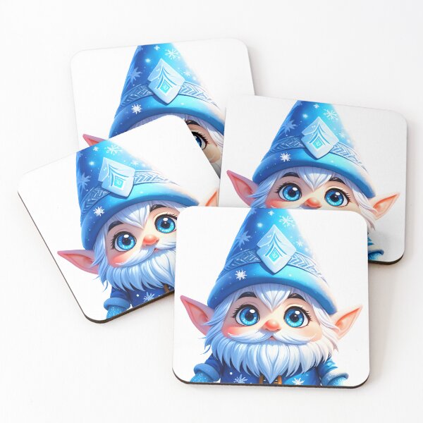 Item preview, Blue winter gnome with pointed hat designed and sold by Biberwerke.