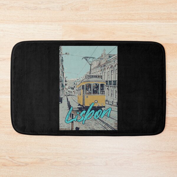 Item preview, Lisbon Iconic Tramway and Street Illustration designed and sold by Lemomo-artworks.