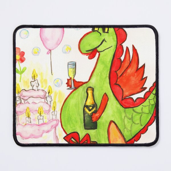 Item preview, Dragon with birthday cake  designed and sold by Irina Afonskaya.