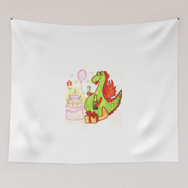 Item preview, Dragon with birthday cake  designed and sold by Irina Afonskaya.