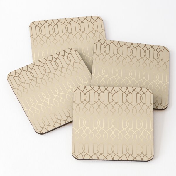 Item preview, Almond Beige Art Deco Pattern designed and sold by ArDecoS.