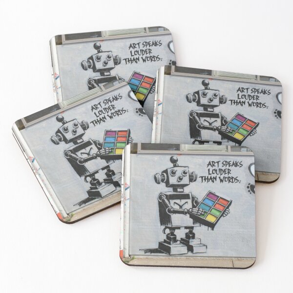 Item preview, Robot Stencil Graffiti designed and sold by Bomax121.