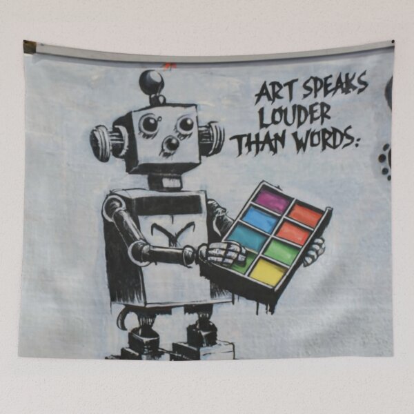 Item preview, Robot Stencil Graffiti designed and sold by Bomax121.
