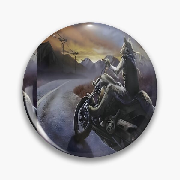 Item preview, werewolf riding motorcycle meme designed and sold by Reo12.