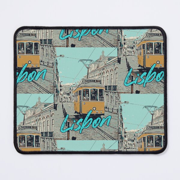 Item preview, Lisbon Iconic Tramway and Street Illustration designed and sold by Lemomo-artworks.