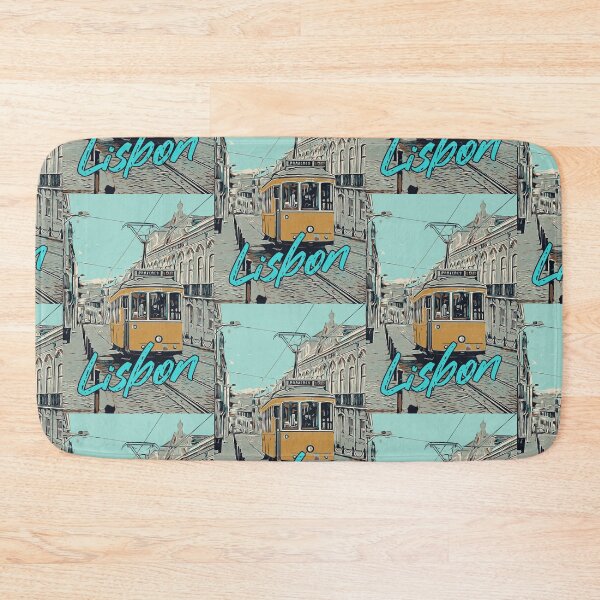 Item preview, Lisbon Iconic Tramway and Street Illustration designed and sold by Lemomo-artworks.