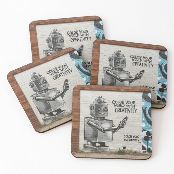 Item preview, Robot Stencil Graffiti designed and sold by Bomax121.