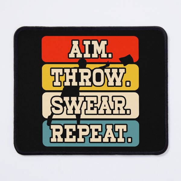 Item preview, Aim Throw Swear Repeat Cornhole - Funny Baggo Bean Bag Toss Game Vintage designed and sold by naworas.