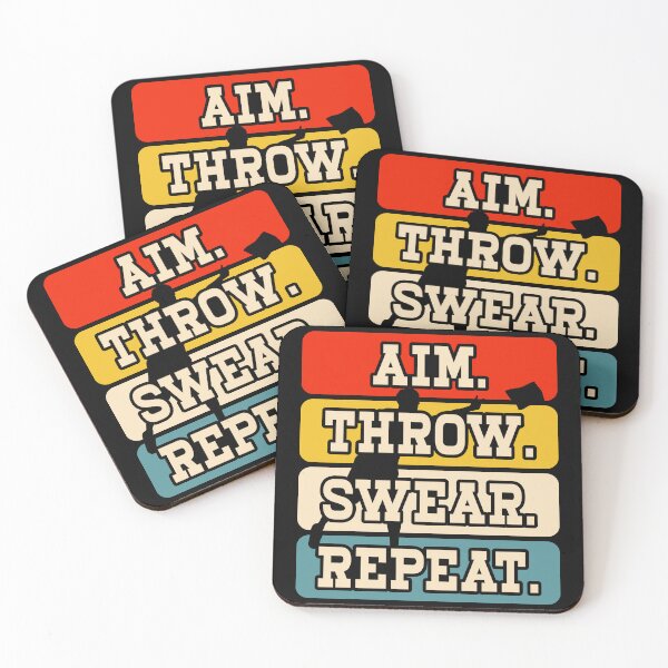 Item preview, Aim Throw Swear Repeat Cornhole - Funny Baggo Bean Bag Toss Game Vintage designed and sold by naworas.