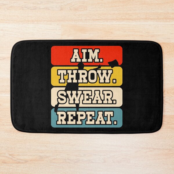 Item preview, Aim Throw Swear Repeat Cornhole - Funny Baggo Bean Bag Toss Game Vintage designed and sold by naworas.