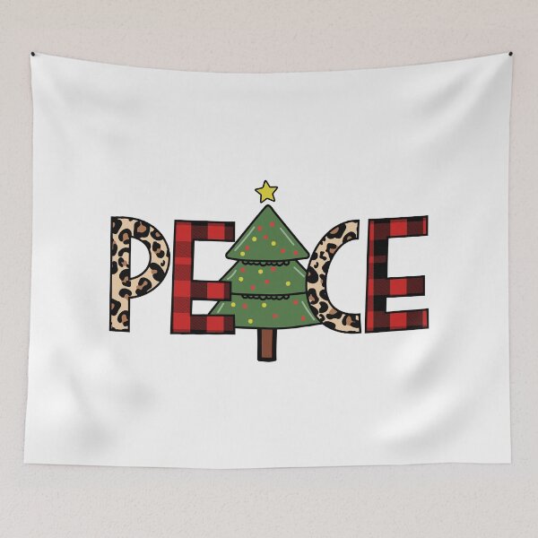 Item preview, Christmas Peace, Christmas Tree, Buffalo and Leopard designed and sold by EsteticaVerus.