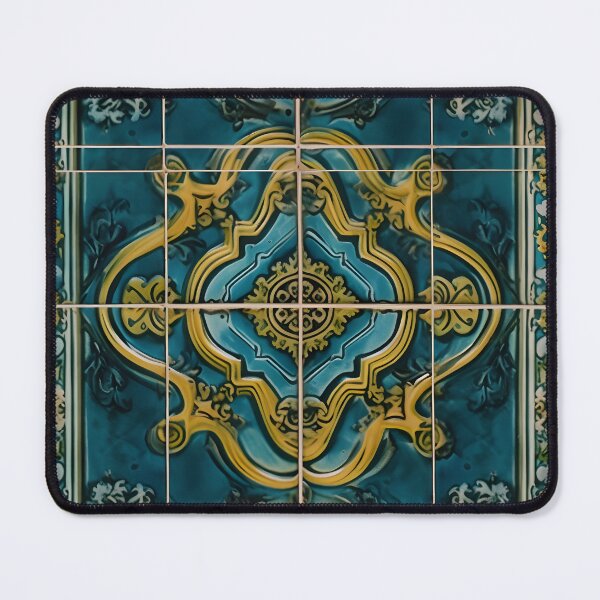 Item preview, Teal Art Deco Oriental Pattern  designed and sold by ArDecoS.