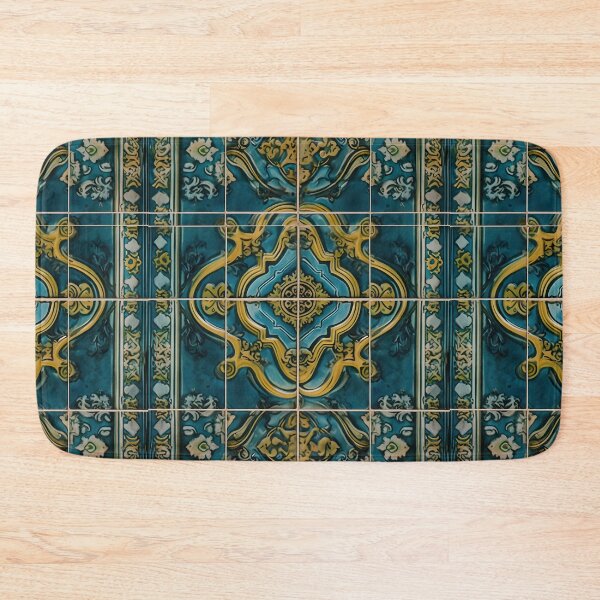 Item preview, Teal Art Deco Oriental Pattern  designed and sold by ArDecoS.