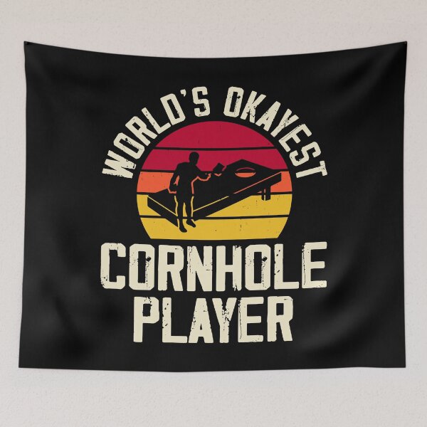 Item preview, World's Okayest Cornhole Player - Funny Baggo Bean Bag Toss Game Cornhole Vintage designed and sold by naworas.