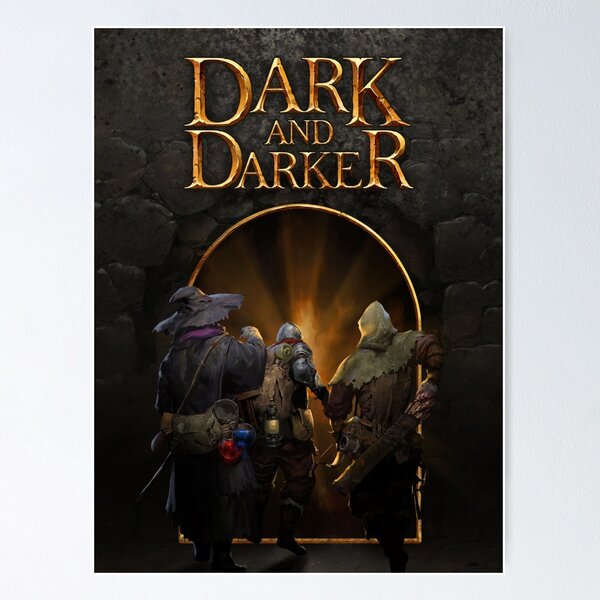 "Dark and Darker Logo Dark and Darker Wizard, Fighter, and Rogue" Poster for Sale by