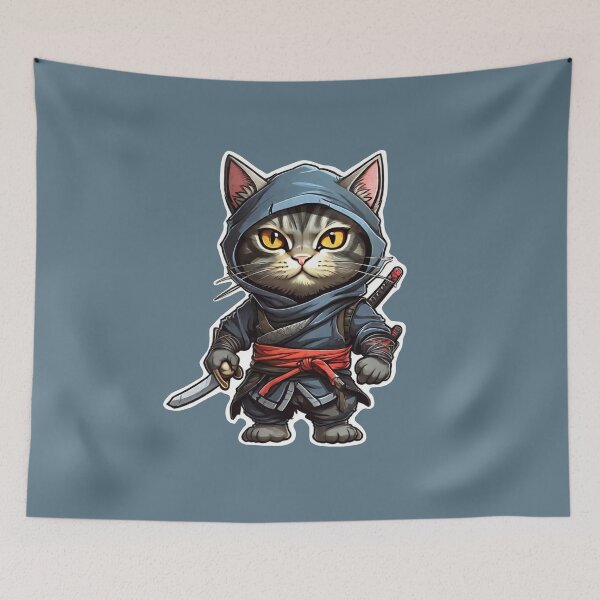 Item preview, Cat Ninja designed and sold by ArtCraftLab.