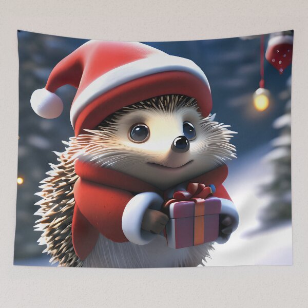 Artikelvorschau, Niedlicher kleiner Weihnachts-Igel entworfen und verkauft von Awesome Things.
