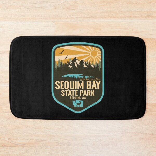 Item preview, Sequim Bay State Park Washington - WA Retro Badge Forest and Wilderness  designed and sold by mountainfad.