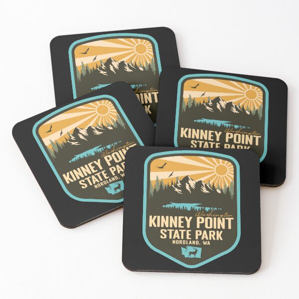Item preview, Kinney Point State Park Washington - WA Retro Badge Forest and Wilderness  designed and sold by mountainfad.
