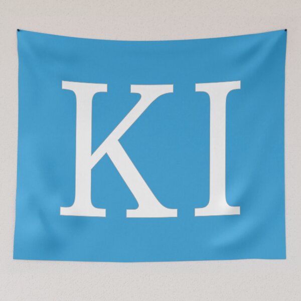 Item preview, KI Initials Monogram Elegant White Letters designed and sold by Jeallan Designs.