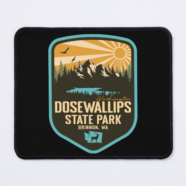 Item preview, Dosewallips State Park Washington - WA Retro Badge Forest and Wilderness designed and sold by mountainfad.