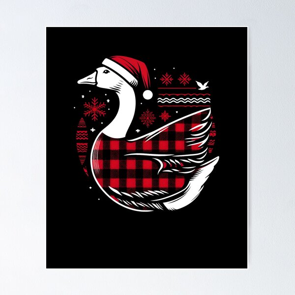 Item preview, Goose Red Plaid Ugly Christmas Sweater designed and sold by alphnsteez.