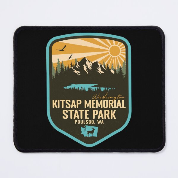Item preview, Kitsap Memorial State Park Washington - WA Retro Badge Forest and Wilderness designed and sold by mountainfad.