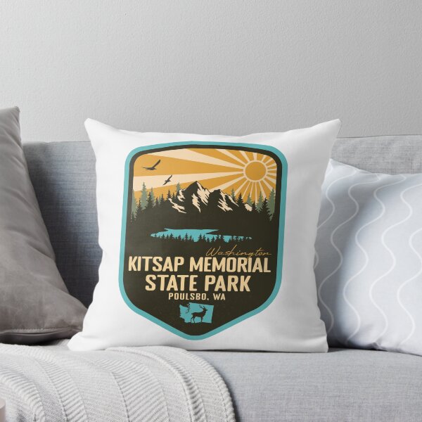 Item preview, Kitsap Memorial State Park Washington - WA Retro Badge Forest and Wilderness  designed and sold by mountainfad.