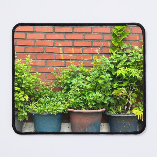 Item preview, Plant Pots Against an Old Brick Wall designed and sold by YemmyZImages.