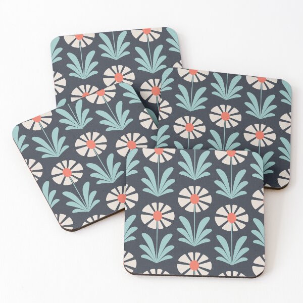Item preview, retro geometric daisies  designed and sold by chiara-de-david.