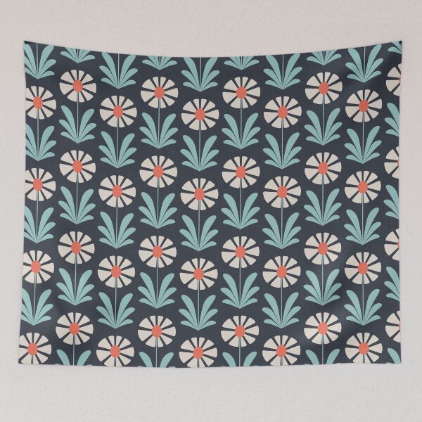 Item preview, retro geometric daisies  designed and sold by chiara-de-david.