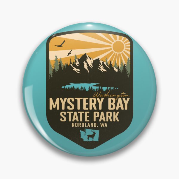 Item preview, Mystery Bay State Park Washington - WA Retro Badge Forest and Wilderness  designed and sold by mountainfad.