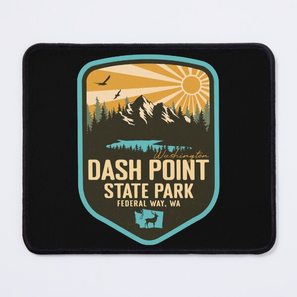 Item preview, Dash Point State Park Washington - WA Retro Badge Forest and Wilderness designed and sold by mountainfad.