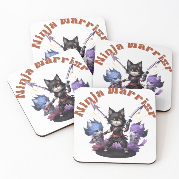 Item preview, Ninja cat sticker, cat warriors ,samurai cat,brave cat, cute ninja cat, mamma's cat, japanese samurai cat, super hero cat, vintage ninja cat, vintage cat, gifts for her designed and sold by Cat-culture-art.