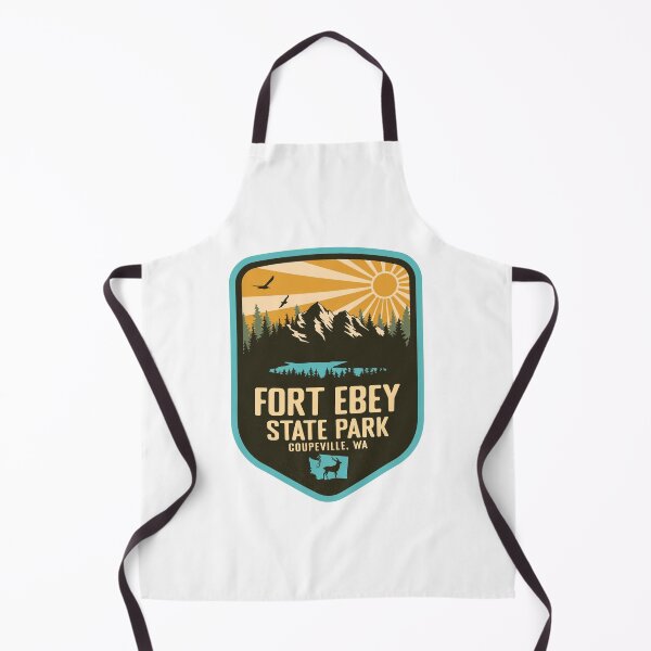 Item preview, Parque estatal Fort Ebey, Washington: insignia retro de WA, bosque y naturaleza designed and sold by mountainfad.