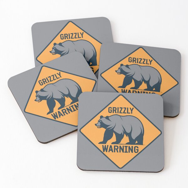 Item preview, Grizzly Bear Warning Road Sign designed and sold by FlexYourMind.