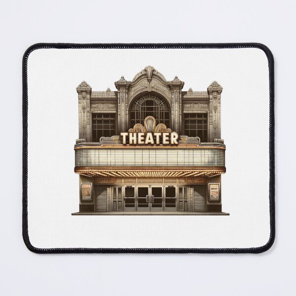 Item preview, Vintage Movie Theater - Closed Doors of Cinema designed and sold by VoilaPrint.