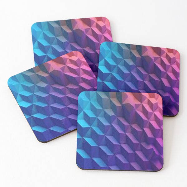 Item preview, blue and pink 3d hexagons designed and sold by nigejohn.