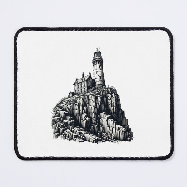 Item preview, Solitary Lighthouse on Cliff - Forgotten Sentinel designed and sold by VoilaPrint.
