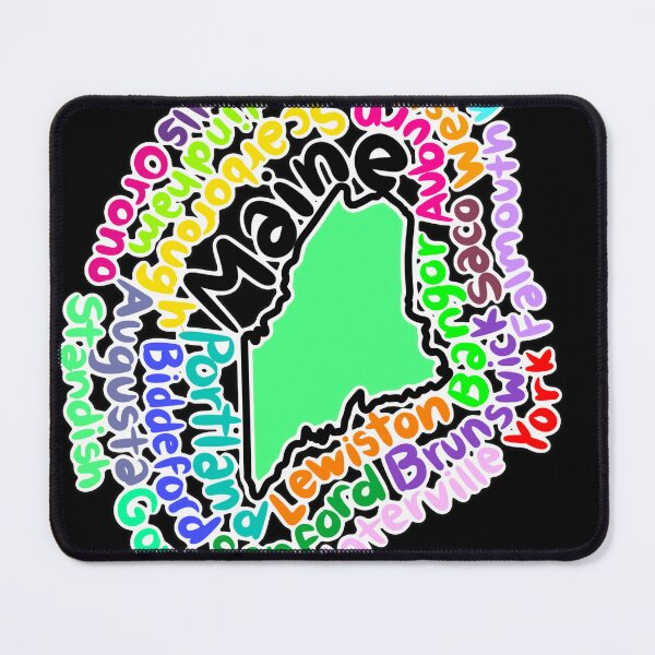 Item preview, Maine map with names designed and sold by Maws25.