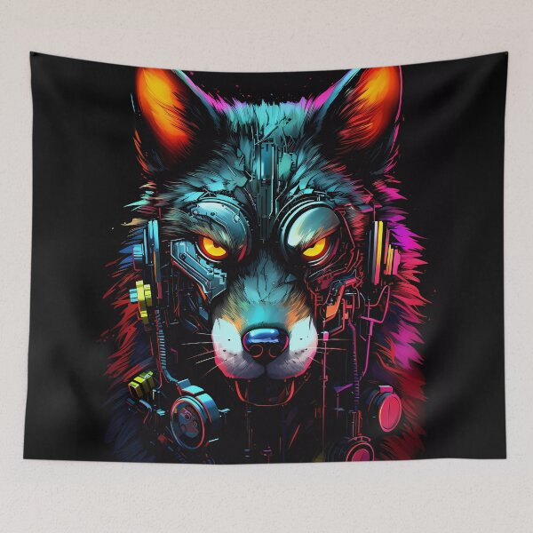 Item preview, Cyberpunk Wolf designed and sold by CyberAnimals.