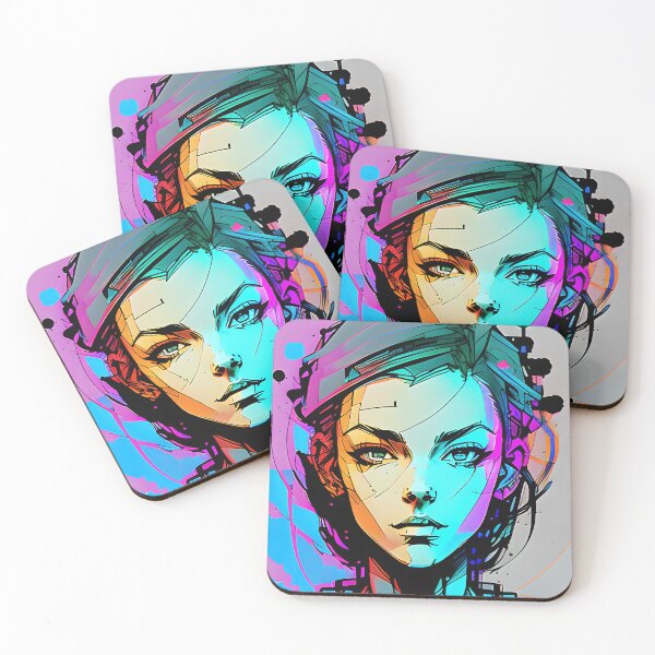 Item preview, Colorful ink style portrait of beautiful woman designed and sold by stevanovicigor.