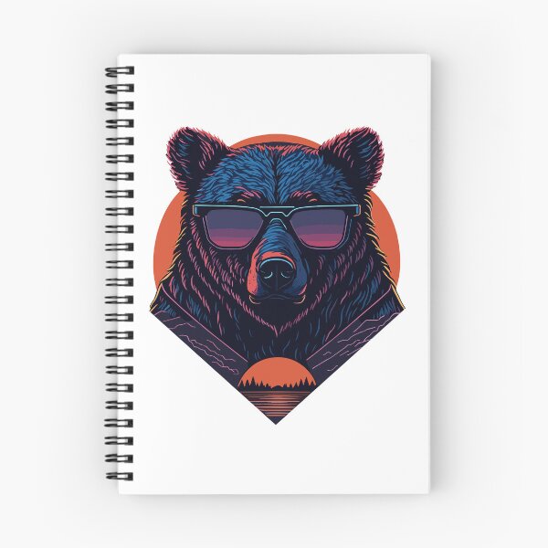 Item preview, Synthwave Bear with sunset designed and sold by MamikonarsRB.