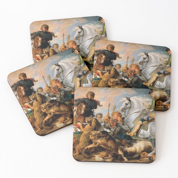 Item preview, Wolf And Fox Hunting By Peter Rubens designed and sold by InnerCitadel.