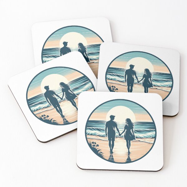 Item preview, Beachside Bliss: Romantic Beach Walk designed and sold by fkdesignsshirts.