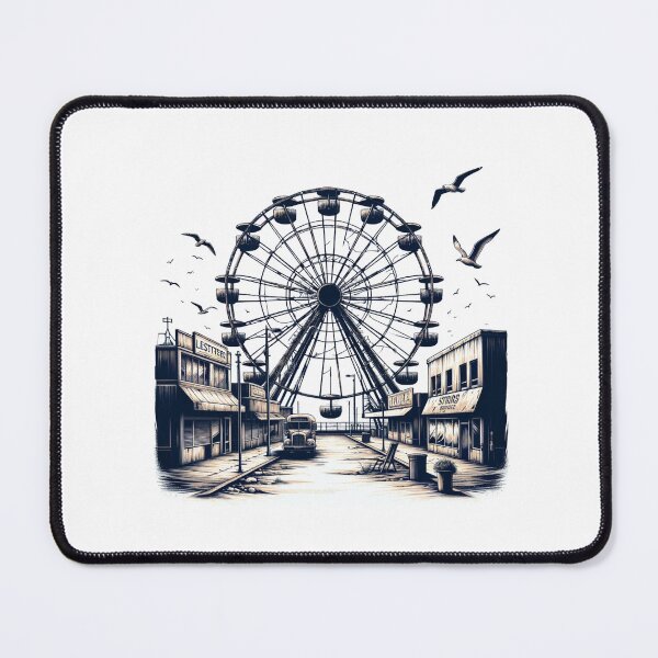 Item preview, Deserted Ferris Wheel - Coastal Town Memories designed and sold by VoilaPrint.
