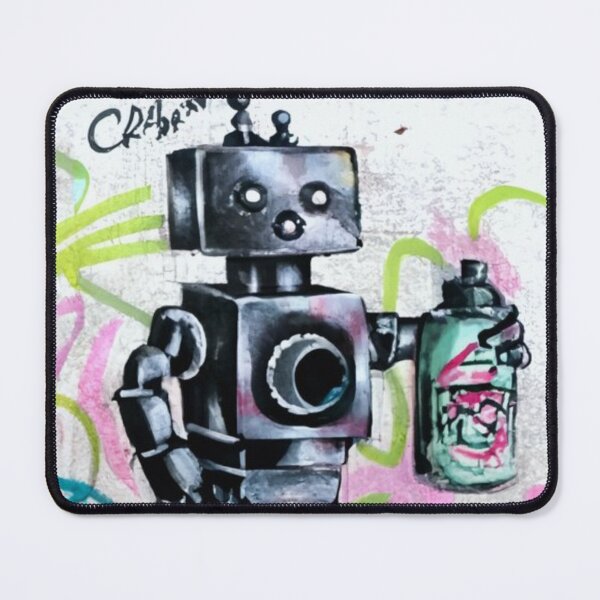 Item preview, Robot Stencil Graffiti designed and sold by Bomax121.